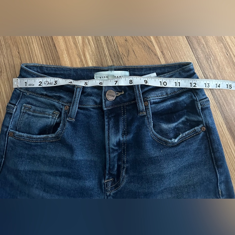 Risen Jeans High Rise Stretch Straight Leg Jeans Size 3/26 - Picture 10 of 10